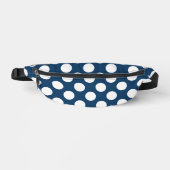Navy Blue Polka Dots, Polka Dot Pattern, Stippen Heuptasje (Voorkant)