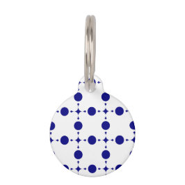 Navy Blue Polka Dots, Polka Dot Pattern, Stippen Huisdierpenning