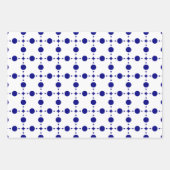 Navy Blue Polka Dots, Polka Dot Pattern, Stippen Inpakpapier Vel (Voorkant 2)