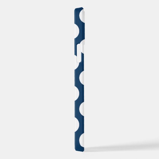 Navy Blue Polka Dots, Polka Dot Pattern, Stippen iPhone Hoesje (Rechterkant)