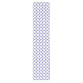 Navy Blue Polka Dots, Polka Dot Pattern, Stippen Korte Tafelloper (Voorkant)