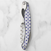 Navy Blue Polka Dots, Polka Dot Pattern, Stippen Kurkentrekker (Voorkant)