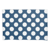 Navy Blue Polka Dots, Polka Dot Pattern, Stippen Kussensloop (Voorkant)