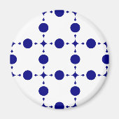 Navy Blue Polka Dots, Polka Dot Pattern, Stippen Magneet (Voorkant)