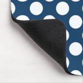 Navy Blue Polka Dots, Polka Dot Pattern, Stippen Muismat (Hoek)