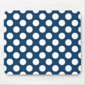Navy Blue Polka Dots, Polka Dot Pattern, Stippen Muismat (Voorkant)