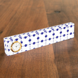 Navy Blue Polka Dots, Polka Dot Pattern, Stippen Naambordje
