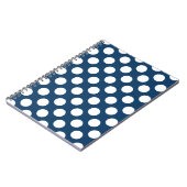 Navy Blue Polka Dots, Polka Dot Pattern, Stippen Notitieboek (Linkerzijde)