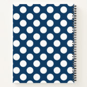 Navy Blue Polka Dots, Polka Dot Pattern, Stippen Notitieboek (Achterkant)
