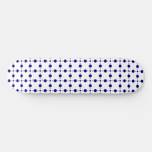 Navy Blue Polka Dots, Polka Dot Pattern, Stippen Persoonlijk Skateboard (Horizontaal)