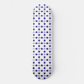 Navy Blue Polka Dots, Polka Dot Pattern, Stippen Persoonlijk Skateboard (Voorkant)