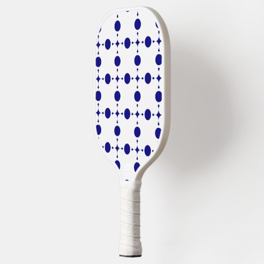 Navy Blue Polka Dots, Polka Dot Pattern, Stippen Pickleball Paddle (Links)