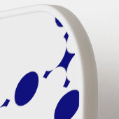 Navy Blue Polka Dots, Polka Dot Pattern, Stippen Pickleball Paddle (Links Detail)