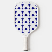 Navy Blue Polka Dots, Polka Dot Pattern, Stippen Pickleball Paddle (Achterkant)