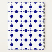 Navy Blue Polka Dots, Polka Dot Pattern, Stippen Planner (Achterkant)