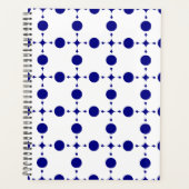 Navy Blue Polka Dots, Polka Dot Pattern, Stippen Planner (Voorkant)
