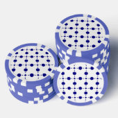 Navy Blue Polka Dots, Polka Dot Pattern, Stippen Poker Chips (Opstapeling)