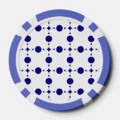 Navy Blue Polka Dots, Polka Dot Pattern, Stippen Poker Chips (Achterkant)