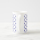 Navy Blue Polka Dots, Polka Dot Pattern, Stippen Porselein Kop (Achterkant)