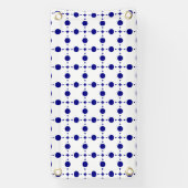 Navy Blue Polka Dots, Polka Dot Pattern, Stippen Spandoek (Verticaal)
