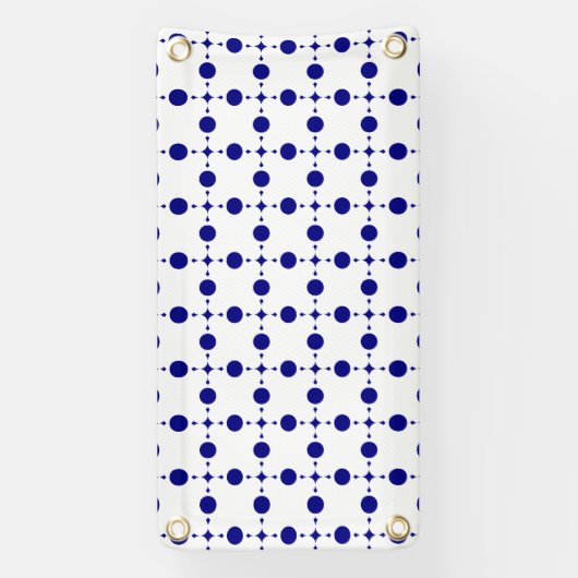 Navy Blue Polka Dots, Polka Dot Pattern, Stippen Spandoek (Verticaal)