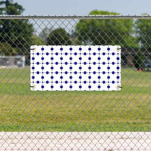 Navy Blue Polka Dots, Polka Dot Pattern, Stippen Spandoek (Insitu)
