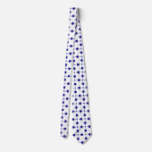 Navy Blue Polka Dots, Polka Dot Pattern, Stippen Stropdas (Achterkant)