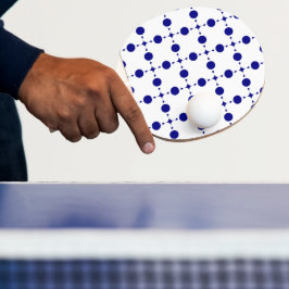 Navy Blue Polka Dots, Polka Dot Pattern, Stippen Tafeltennisbatje