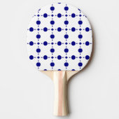 Navy Blue Polka Dots, Polka Dot Pattern, Stippen Tafeltennisbatje (Voorkant)