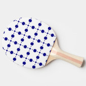 Navy Blue Polka Dots, Polka Dot Pattern, Stippen Tafeltennisbatje (Zijkant)
