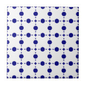Navy Blue Polka Dots, Polka Dot Pattern, Stippen Tegeltje (Voorkant)