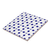 Navy Blue Polka Dots, Polka Dot Pattern, Stippen Tegeltje (Zijkant)