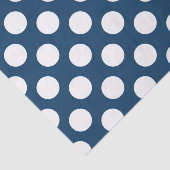 Navy Blue Polka Dots, Polka Dot Pattern, Stippen Tissuepapier (Detail)