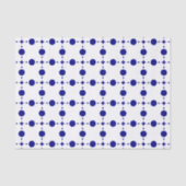 Navy Blue Polka Dots, Polka Dot Pattern, Stippen Tissuepapier (Voorkant)