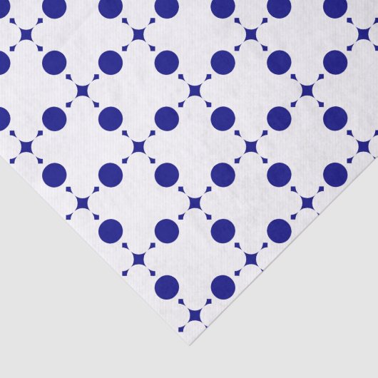 Navy Blue Polka Dots, Polka Dot Pattern, Stippen Tissuepapier (Detail)