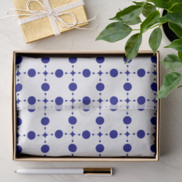 Navy Blue Polka Dots, Polka Dot Pattern, Stippen Tissuepapier