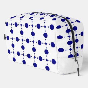 Navy Blue Polka Dots, Polka Dot Pattern, Stippen Toilettasje