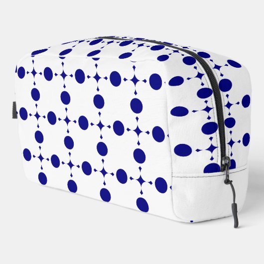 Navy Blue Polka Dots, Polka Dot Pattern, Stippen Toilettasje (Rechterhoek)