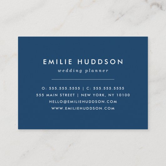 Navy Blue Polka Dots, Polka Dot Pattern, Stippen Visitekaartje (Achterkant)