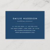 Navy Blue Polka Dots, Polka Dot Pattern, Stippen Visitekaartje (Achterkant)