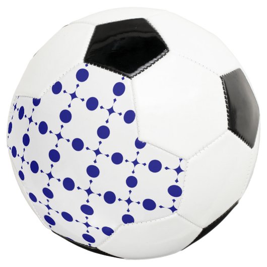 Navy Blue Polka Dots, Polka Dot Pattern, Stippen Voetbal (Drie kwart)