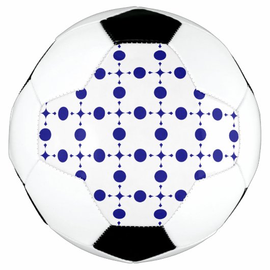 Navy Blue Polka Dots, Polka Dot Pattern, Stippen Voetbal (Voorkant)