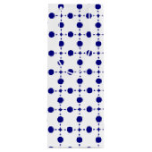 Navy Blue Polka Dots, Polka Dot Pattern, Stippen Wijn Cadeautas (Achterkant)