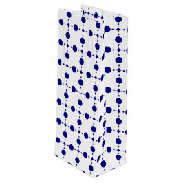 Navy Blue Polka Dots, Polka Dot Pattern, Stippen Wijn Cadeautas