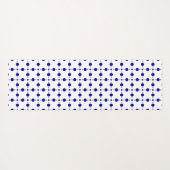Navy Blue Polka Dots, Polka Dot Pattern, Stippen Yogamat (Achterkant (horizontaal))