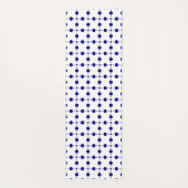 Navy Blue Polka Dots, Polka Dot Pattern, Stippen Yogamat (Achterkant)