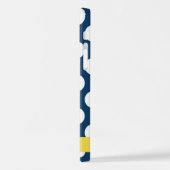 Navy Blue Polka stippen, Polka dotpatroon, Jouw na iPhone Hoesje (Linkerkant)