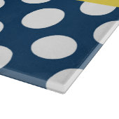 Navy Blue Polka stippen, Polka dotpatroon, Jouw na Snijplank (Hoek)
