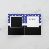 Navy Blue polkadot zoet zestien Kaart (Binnen)