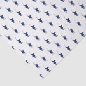 Navy Blue Polo-speler Tissuepapier (Detail)